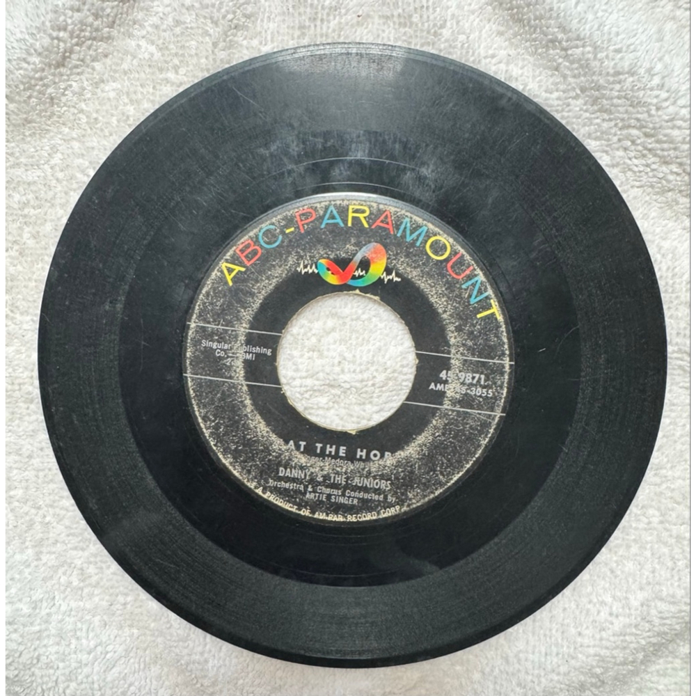1957 ABC Records 45 RPM Danny & The Juniors “At The Hop”